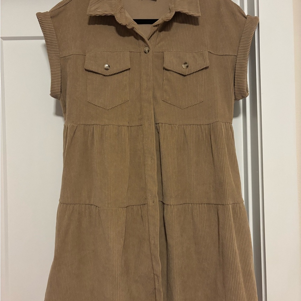 ANDREE BY UNIT Tan Sleeveless Mini Dress